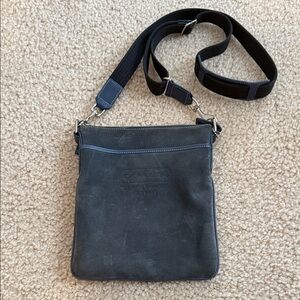 Coach Blue Suede Crossbody Bag